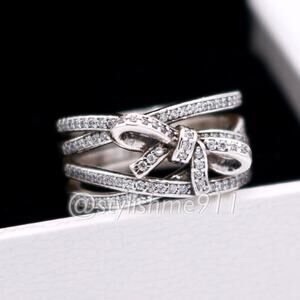 AUTHENTIC PANDORA Delicate Sentiments Statement Ring - 190995CZ